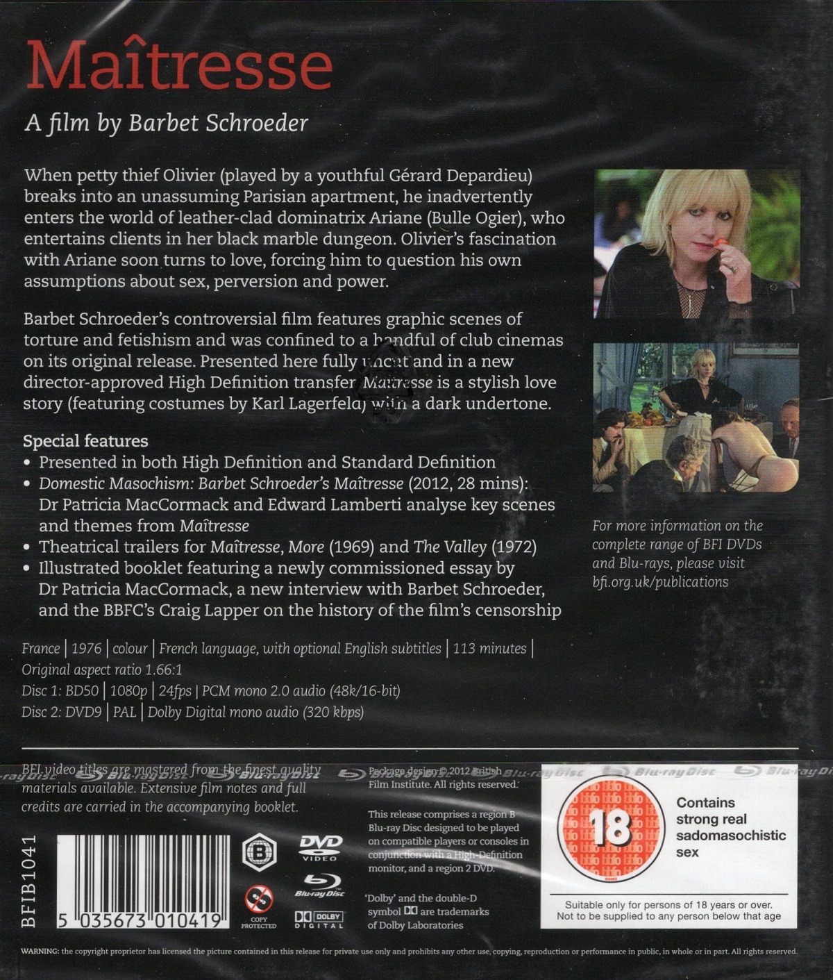 Maitresse (ej svensk text) (Blu-ray + DVD) - 2