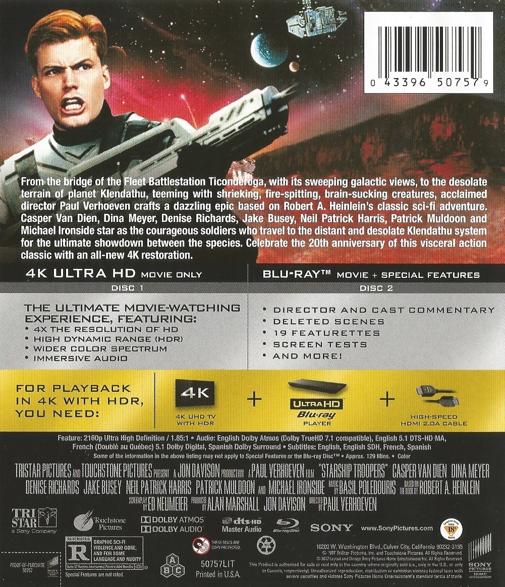 Starship Troopers (ej svensk text) (4K Ultra HD + Blu-ray) - 2