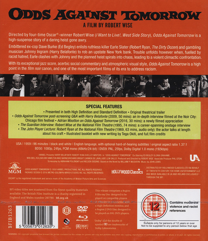 Odds Against Tomorrow (ej svensk text) (Blu-ray + DVD) - 2