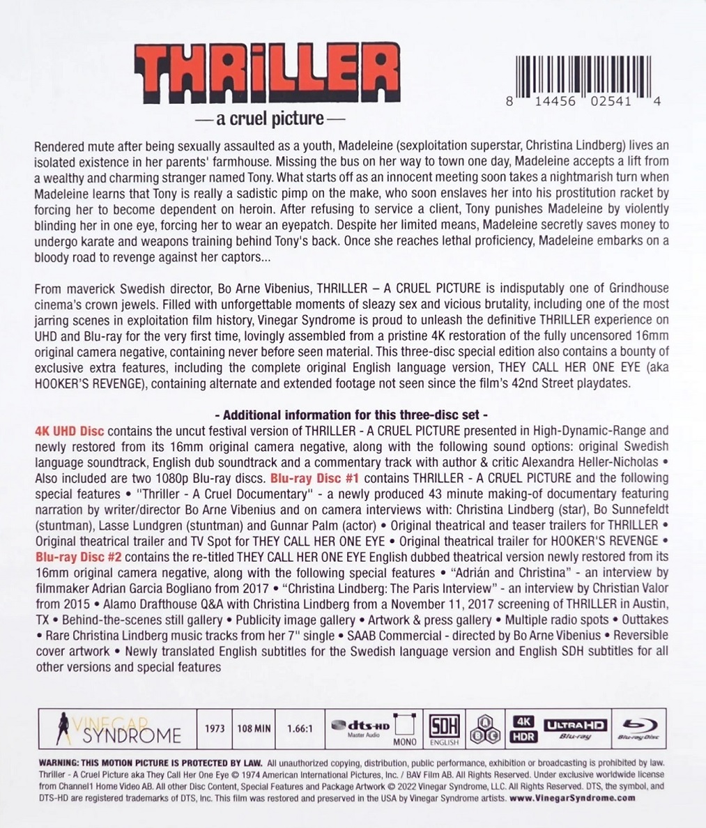 Thriller En Grym Film (4K Ultra HD + Bluray) Kvarnvideo.se