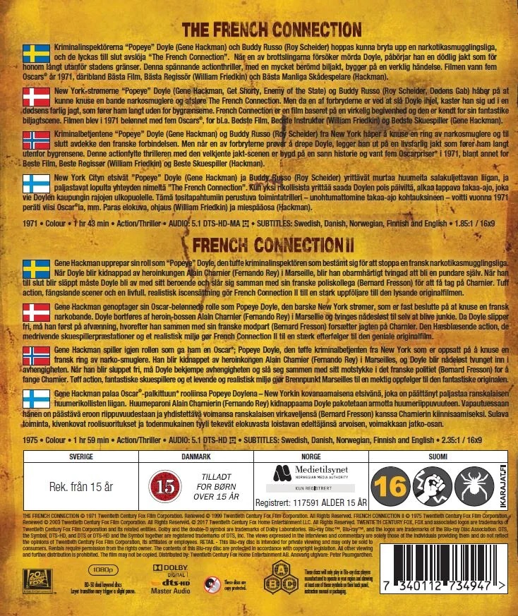 French Connection / French Connection II (2-disc) (Blu-ray) - 2
