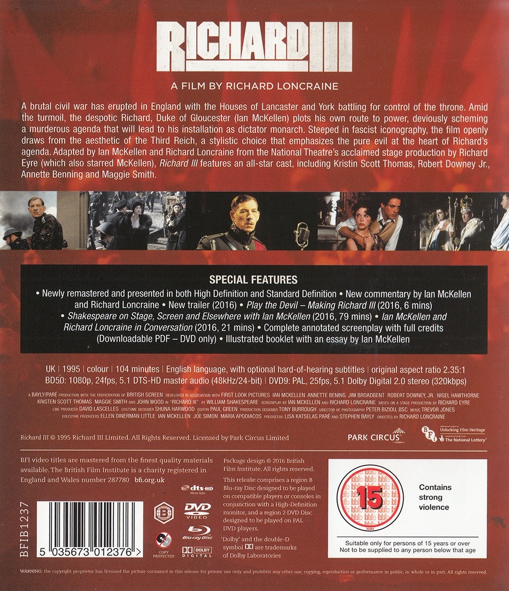 Richard III (ej svensk text) (Blu-ray + DVD) - 2