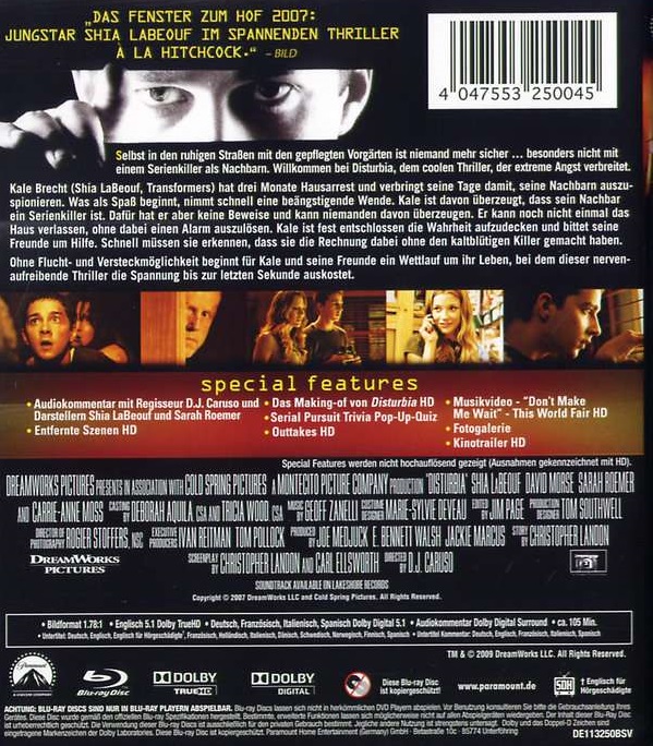 Disturbia (Blu-ray) - 2