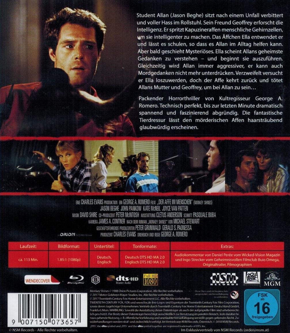 Monkey Shines (ej svensk text) (Blu-ray) - 2