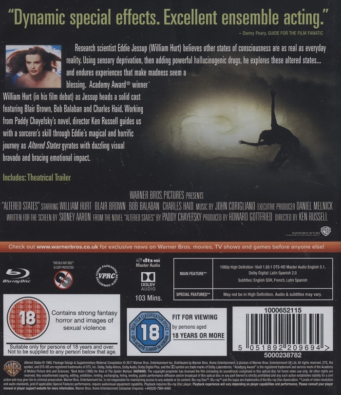 Altered States (ej svensk text) (Blu-ray) - 2