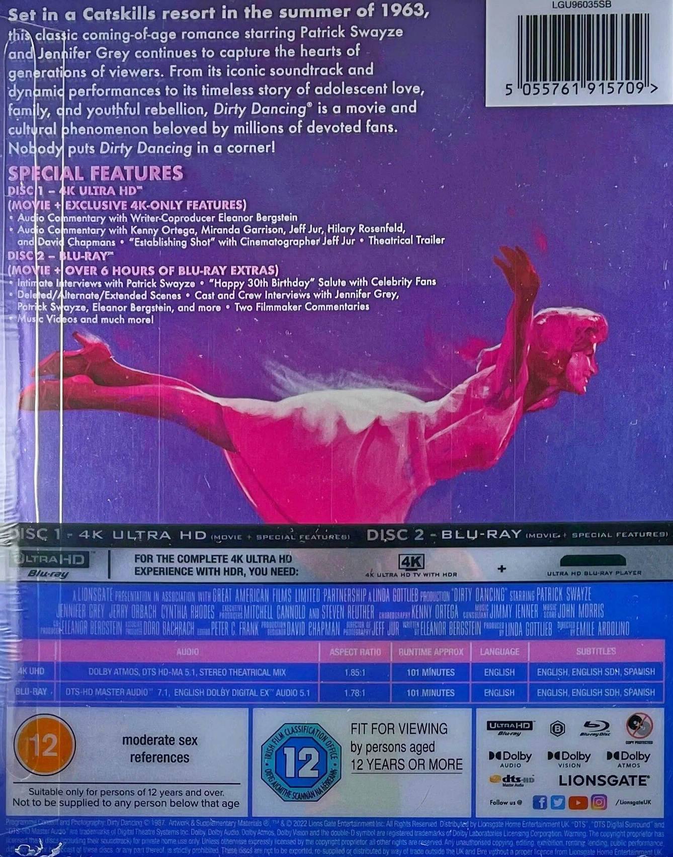 Dirty Dancing (Limited Edition Steelbook) (ej svensk text) (4K Ultra HD + Blu-ray) - 2