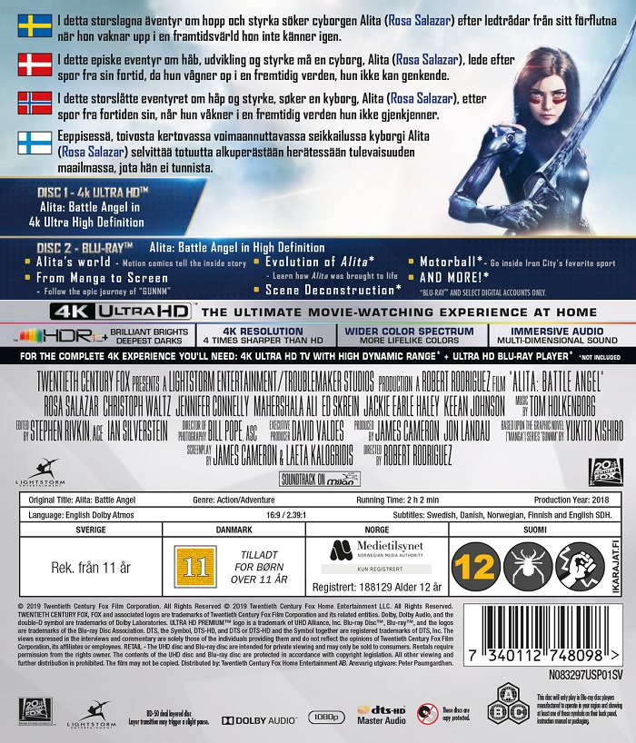 Alita - Battle Angel (4K Ultra Blu-ray + Blu-ray) - 2