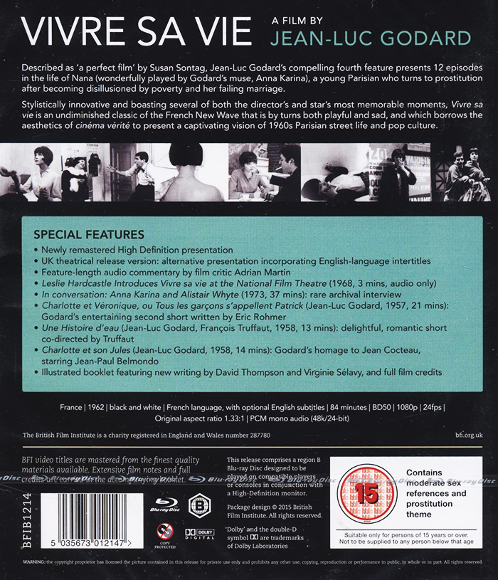 Vivre Sa Vie (ej svensk text) (Blu-ray) - 2