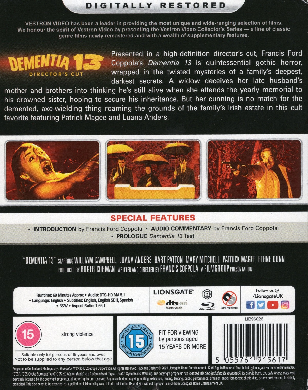 Dementia 13 (Director's Cut) (ej svensk text) (Blu-ray) - 2