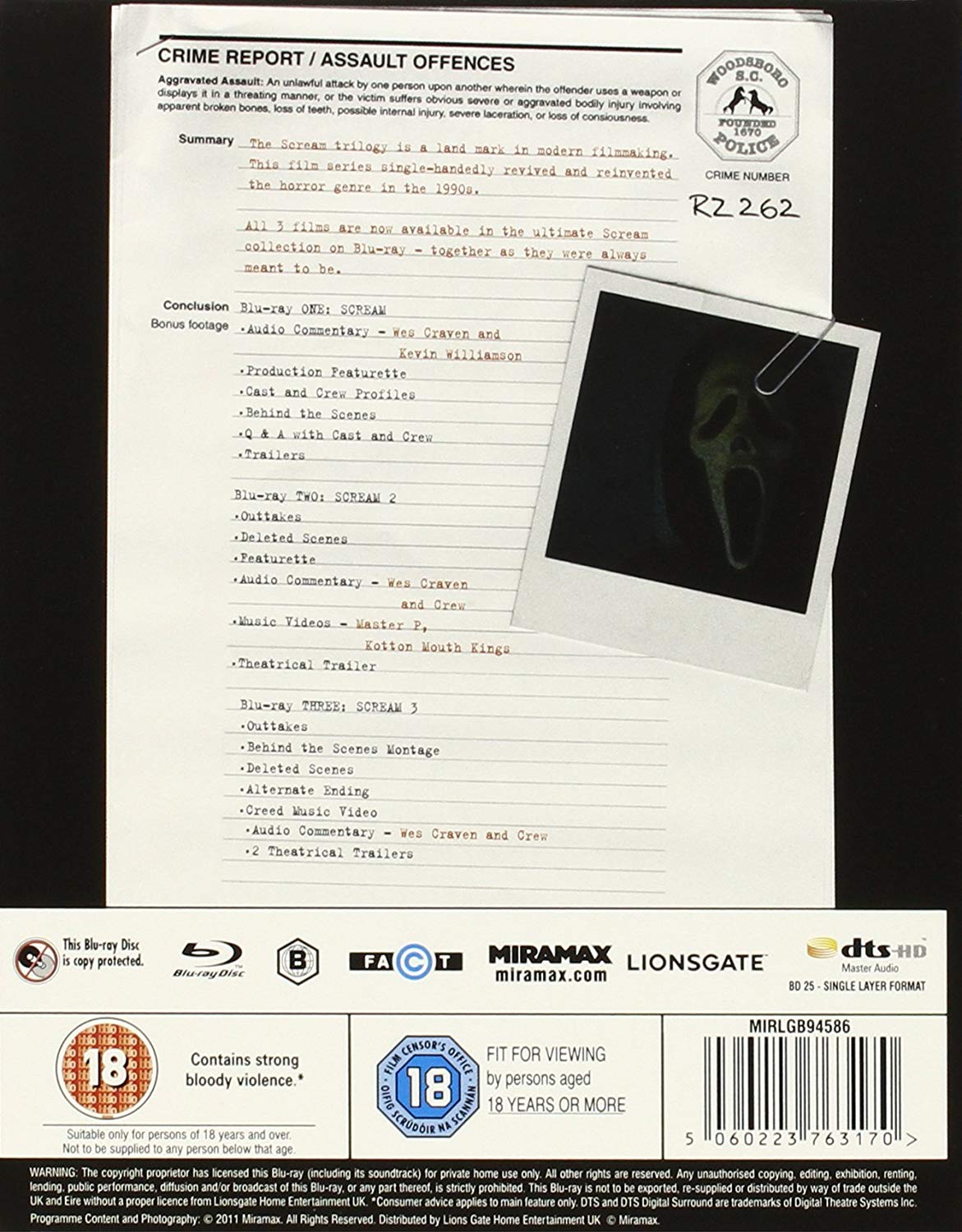 Scream 1-3 (ej svensk text) (Blu-ray) - 2
