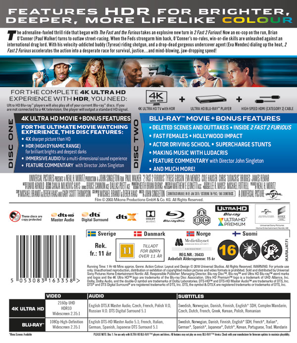 2 Fast 2 Furious (4K Ultra HD Blu-ray) - 2
