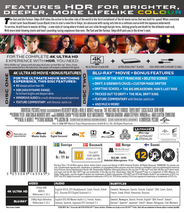 Fast And the  Furious: Tokyo Drift (4K Ultra HD Blu-ray) - 2