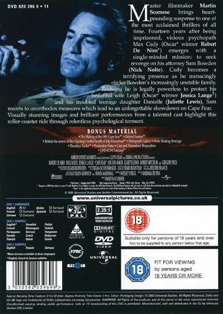 Cape Fear (1991) (2-disc) (Begagnad) - 2