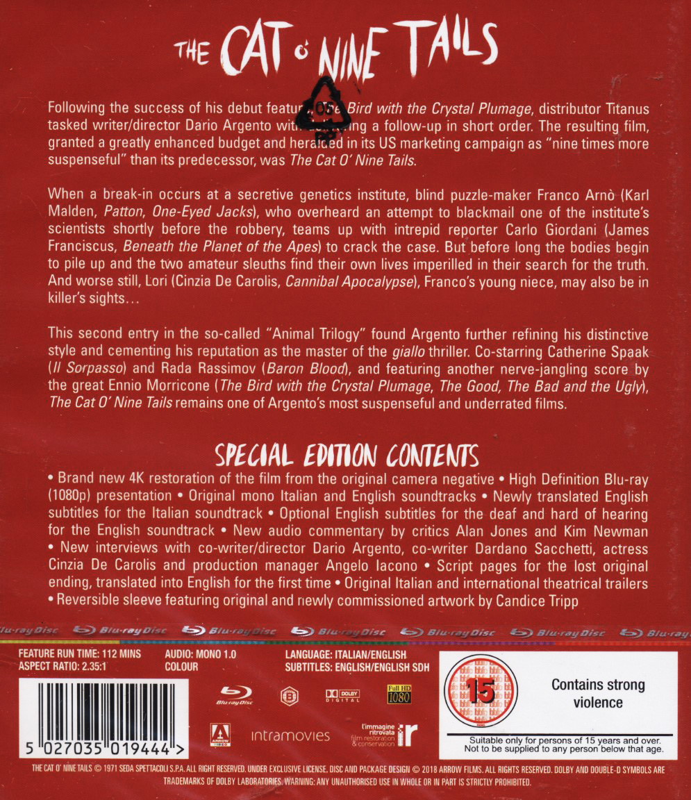 Cat O' Nine Tails (ej svensk text) (Blu-ray) - 2