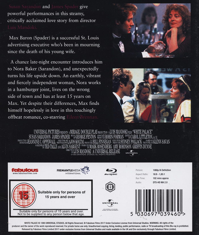 White Palace (ej svensk text) (Blu-ray) - 2