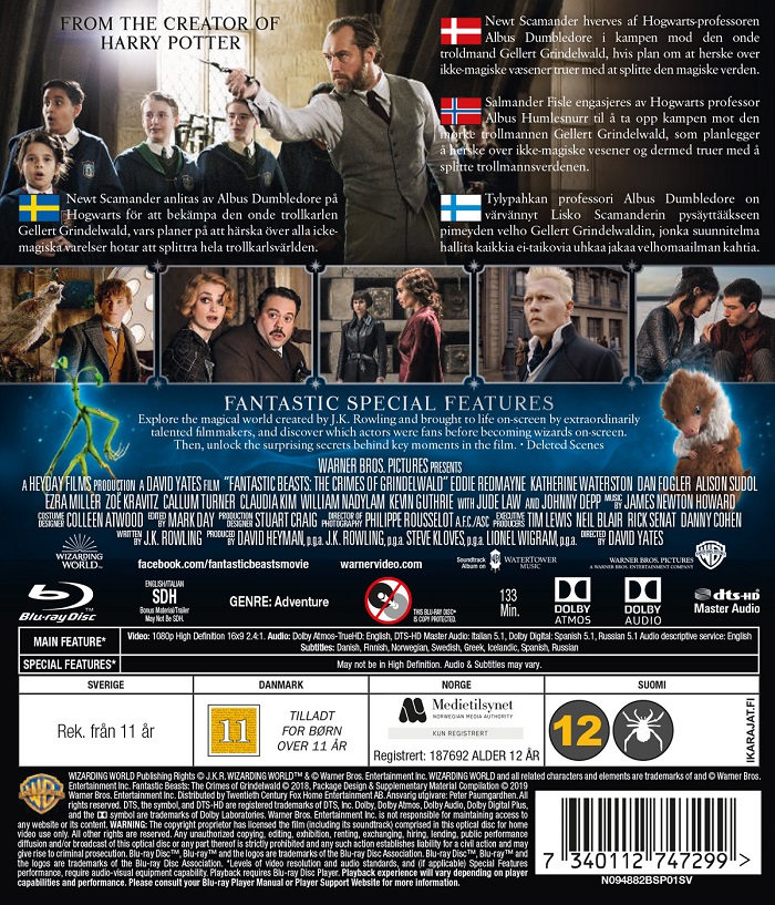 Fantastiska Vidunder: Grindelwalds Brott (Blu-ray) - 2
