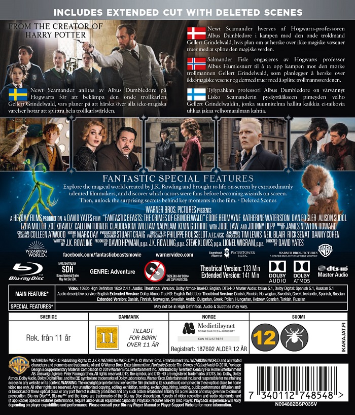 Fantastiska Vidunder: Grindelwalds Brott (Extended Cut ) (Blu-ray) - 2