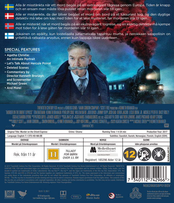Mordet på Orientexpressen (2017) (Blu-ray) - 2
