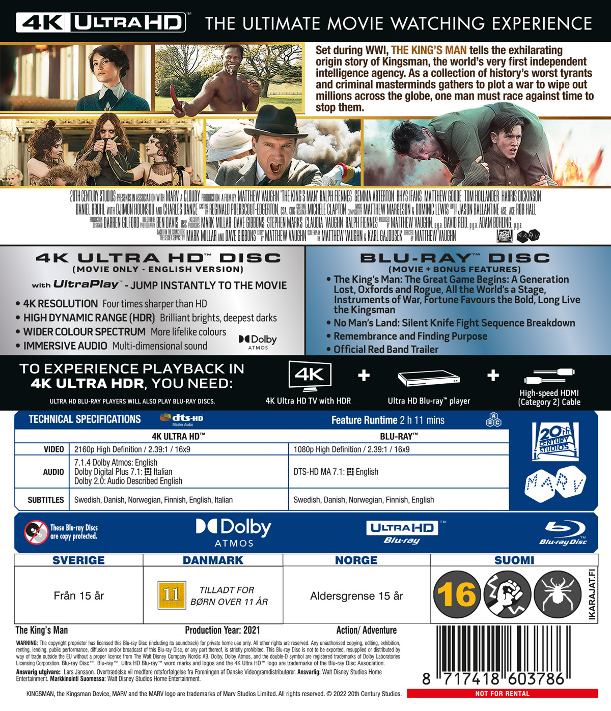 The King's Man (4K Ultra HD + Blu-ray) - 2