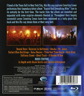 Counting Crows: August And Everything - Live At Town Hall (Blu-ray) - 2