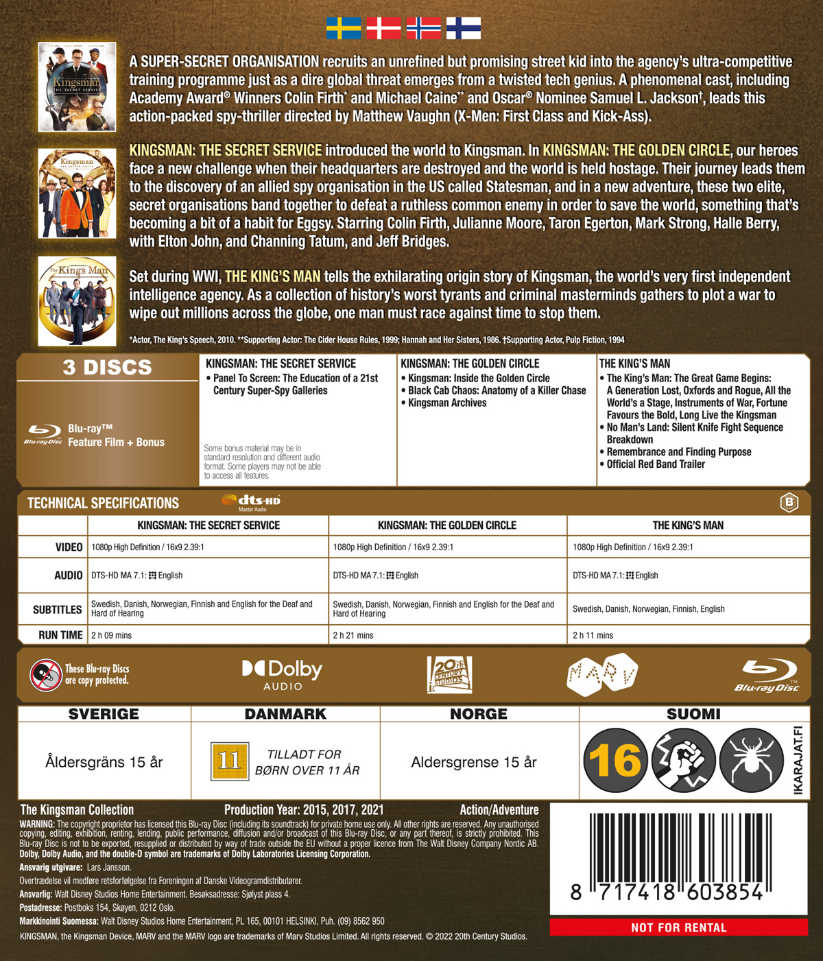 Kingsman 1-3 Box (Blu-ray) - 2