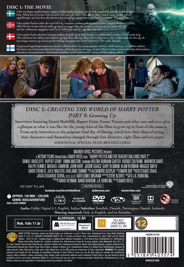 Harry Potter Och Dödsrelikerna: Del 2 (2-disc) - 2