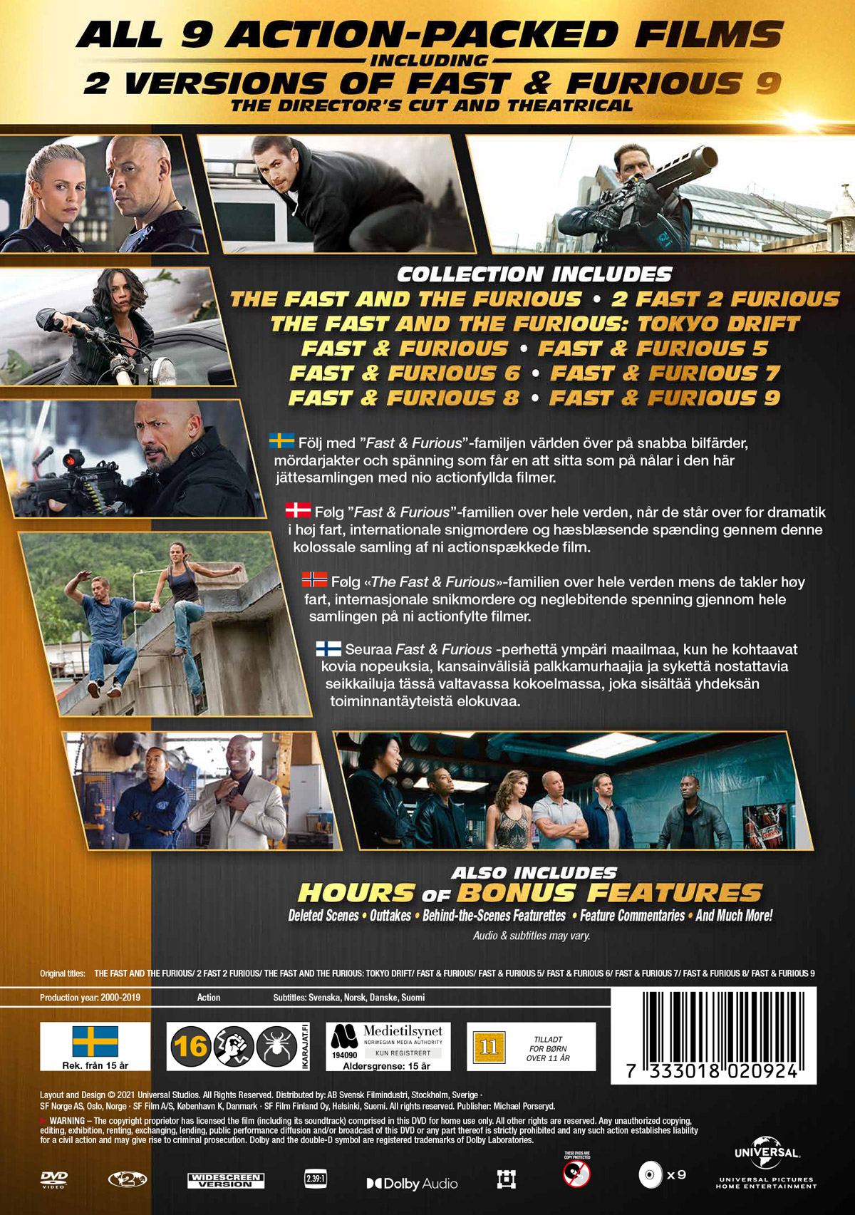 Fast & Furious - 9-Movie Collection - 2