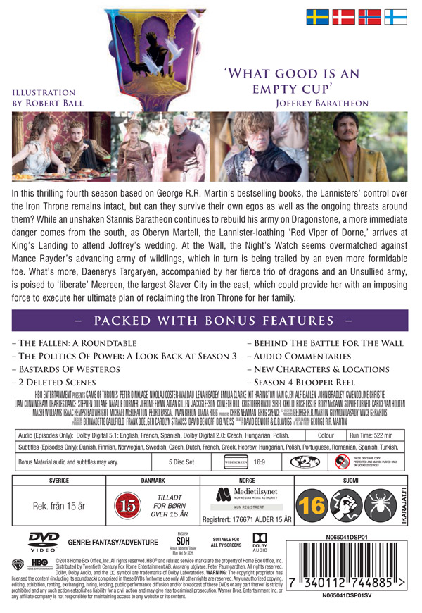 Game of Thrones - Säsong 4 - Robert Ball Ltd Edition  - 2
