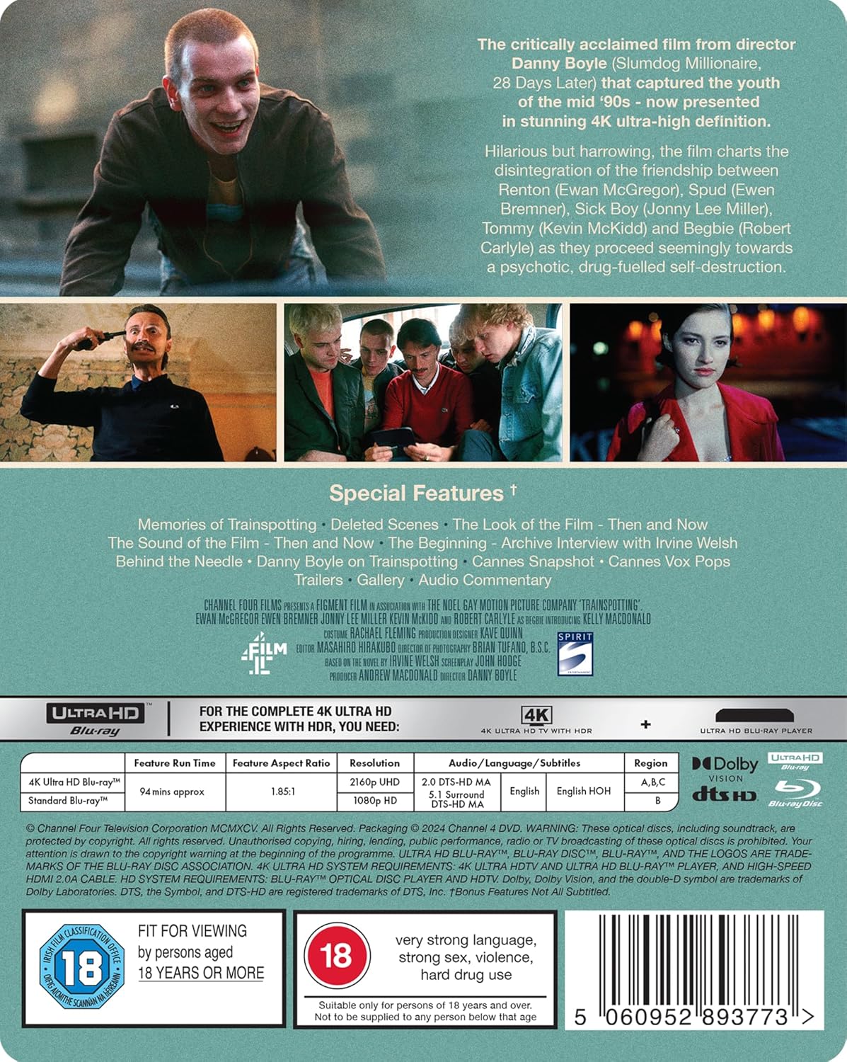 Trainspotting (Limited Edition Steelbook) (ej svensk text) (4K Ultra HD + Blu-ray) - 2