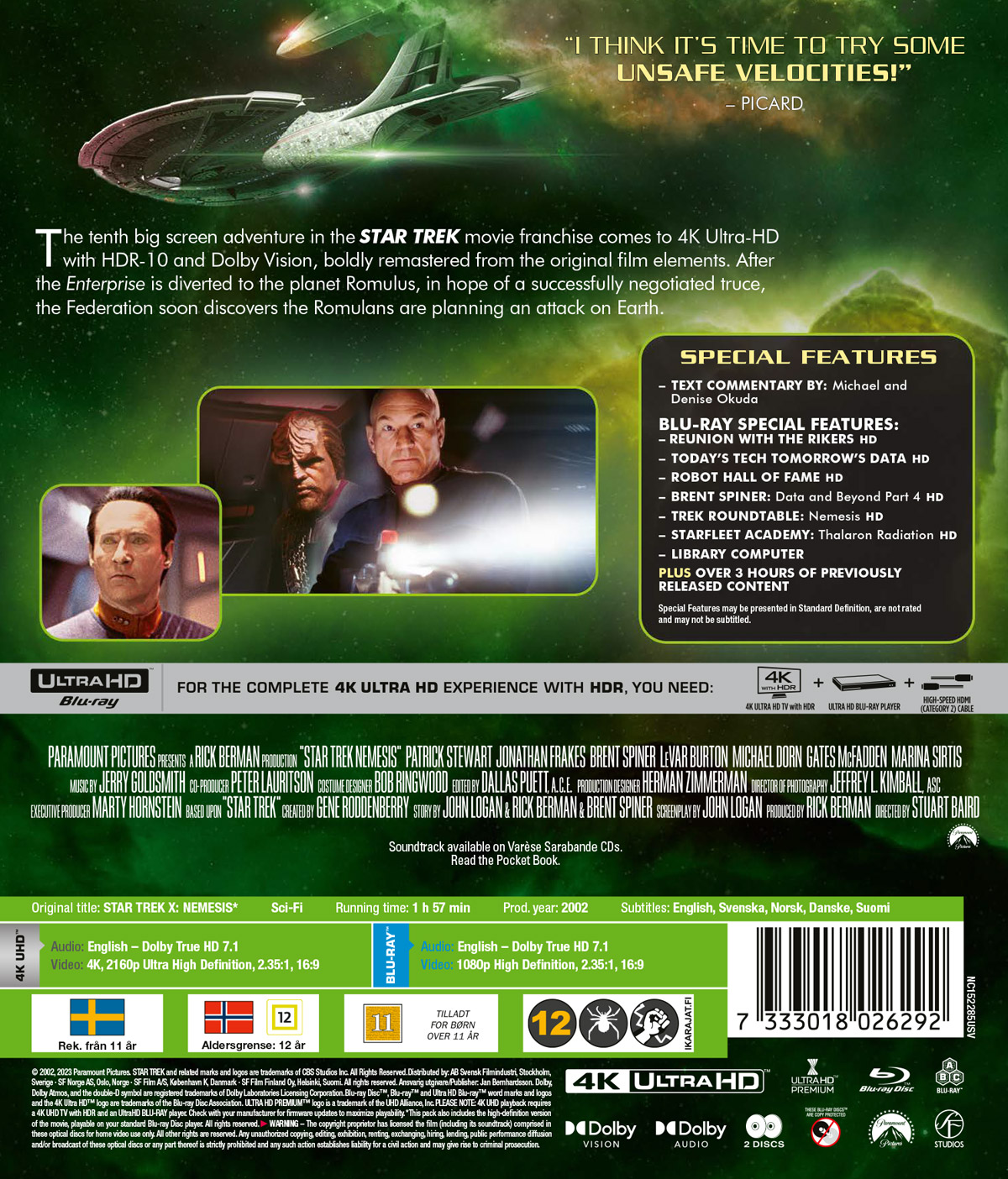 Star Trek 10 - Nemesis (4K Ultra HD + Blu-ray) - 2