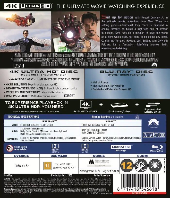 Iron Man (4K Ultra HD + Blu-ray) - 2