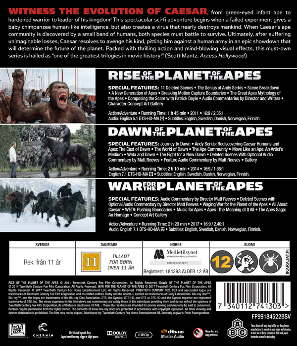 Planet Of the Apes Trilogy (3-disc) (Blu-ray) - 2