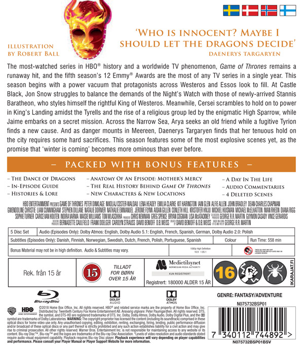 Game of Thrones - Säsong 5 - Robert Ball Ltd Edition (Blu-ray) - 2
