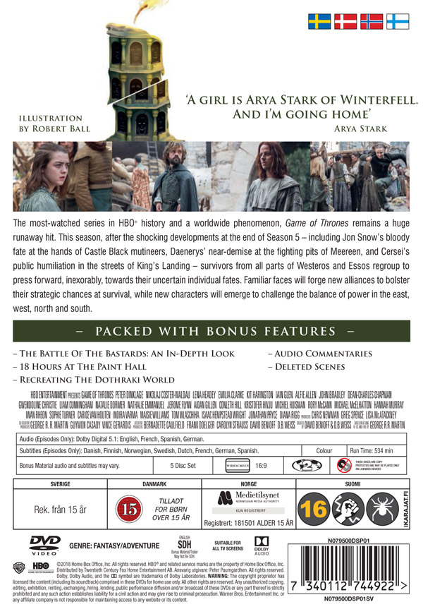 Game of Thrones - Säsong 6 - Robert Ball Ltd Edition  - 2