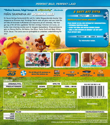 Lorax (Real 3D + Blu-ray) (Begagnad) - 2
