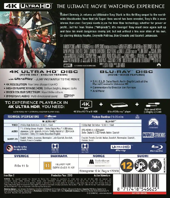 Iron Man 2 (4K Ultra HD Blu-ray + Blu-ray) - 2