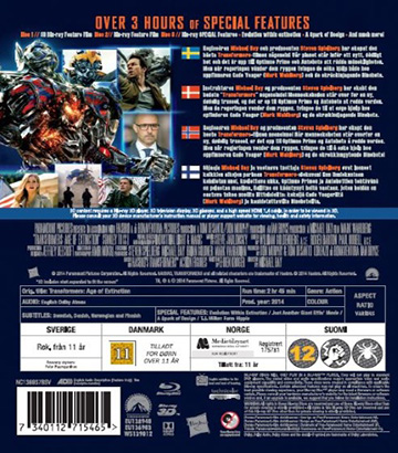 Transformers - Age Of Extinction (3-disc) (Blu-ray + Real 3D) (Begagnad) - 2