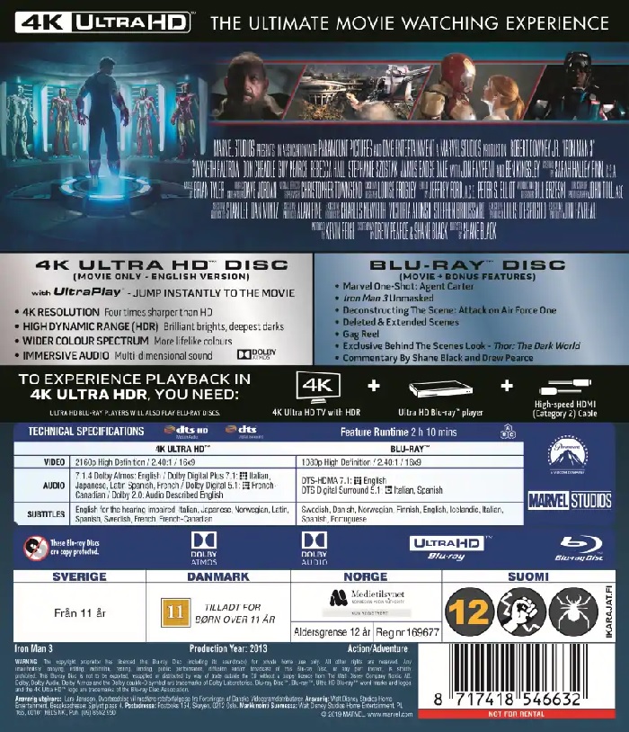 Iron Man 3 (4K Ultra HD Blu-ray + Blu-ray) - 2