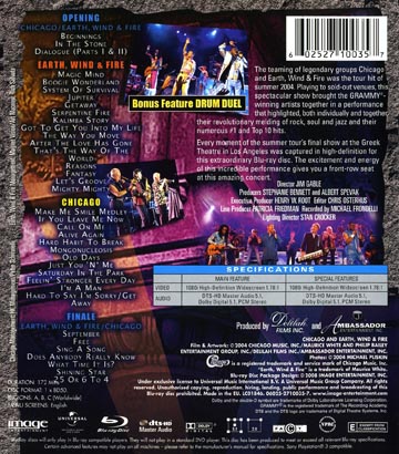 Chicago / Earth, Wind & Fire - Live At the Greek Theatre (Blu-ray) - 2