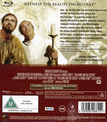 Agony And the Ecstasy (ej svensk text) (Blu-ray) - 2