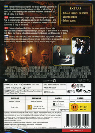 National Treasure (1-disc) (Norskt omslag) - 2