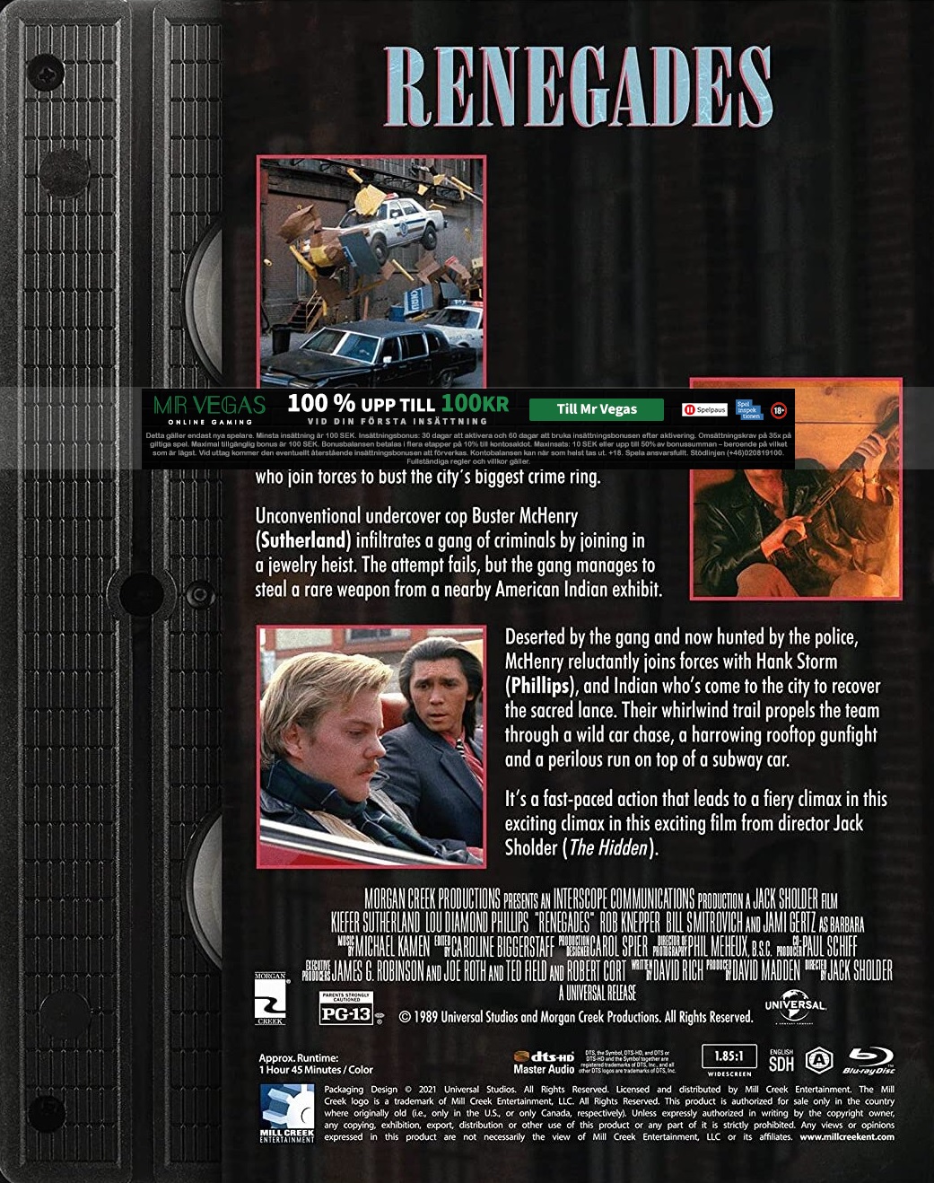 Renegades (Retro VHS Packaging) (ej svensk text) (Blu-ray) - 2