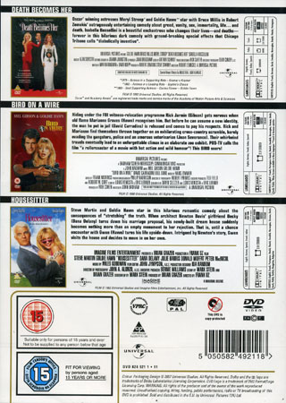 Death Becomes Her / Bird On A Wire / Housesitter (3-disc) - 2