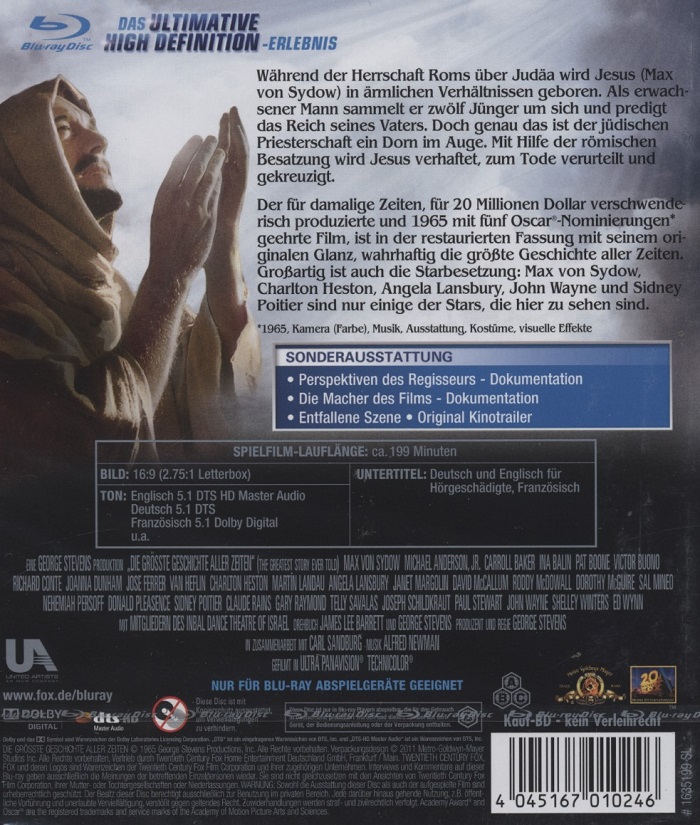 Greatest Story Ever Told (ej svensk text) (Blu-ray) - 2