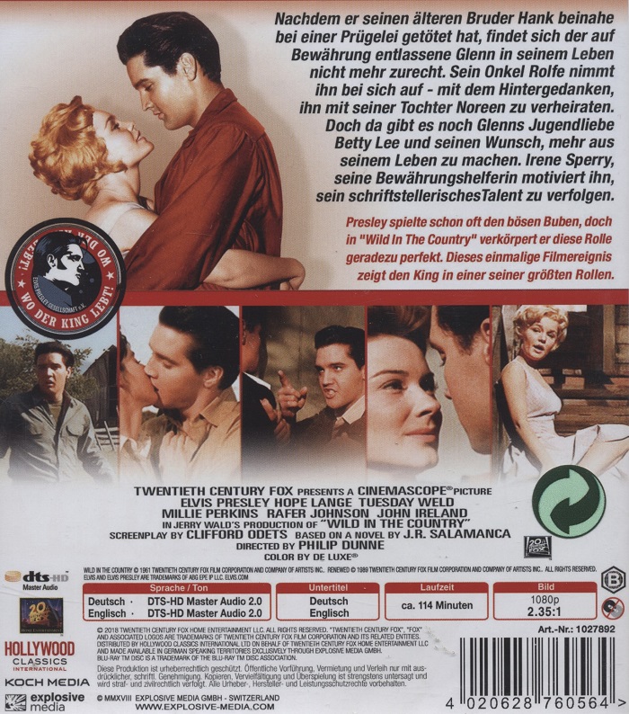 Wild in the Country (ej svensk text) (Blu-ray) - 2