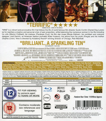 Nine (ej svensk text) (Blu-ray) - 2