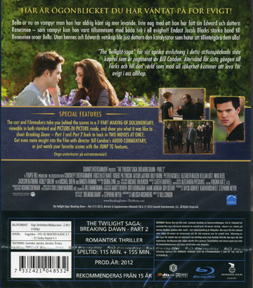 Twilight Saga - Breaking Dawn: Del 2 (Blu-ray) (Begagnad) - 2