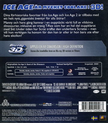 Ice Age 3 - Det Våras För Dinosaurierna 3D (Real 3D + Blu-ray) (Begagnad) - 2