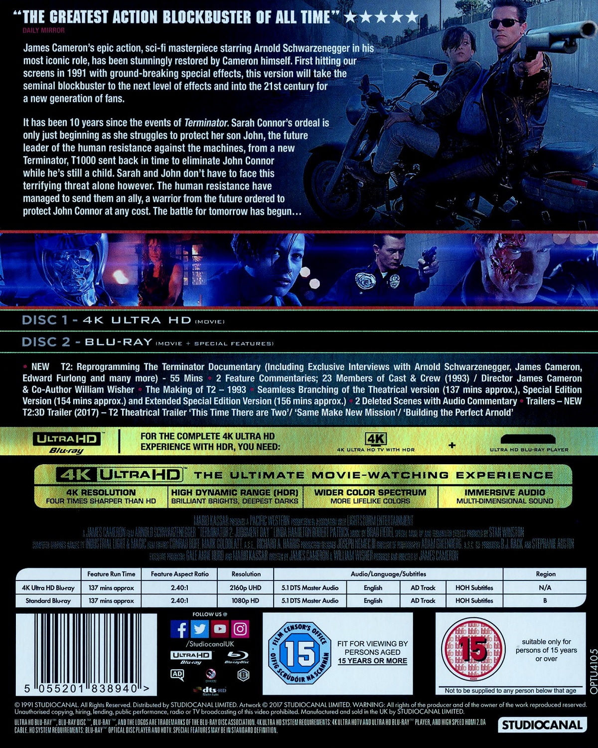Terminator 2 - Judgment Day (ej svensk text) (4K Ultra HD + Blu-ray) - 2