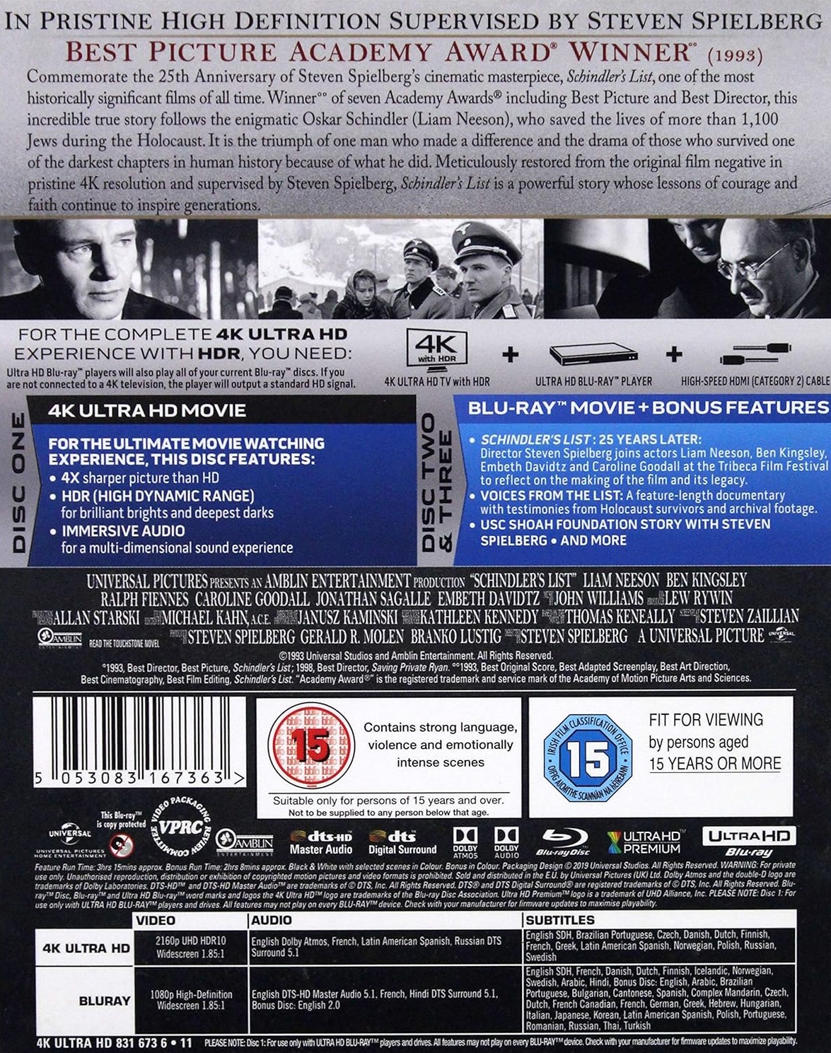 Schindler's List (4K Ultra HD + Blu-ray) - 2